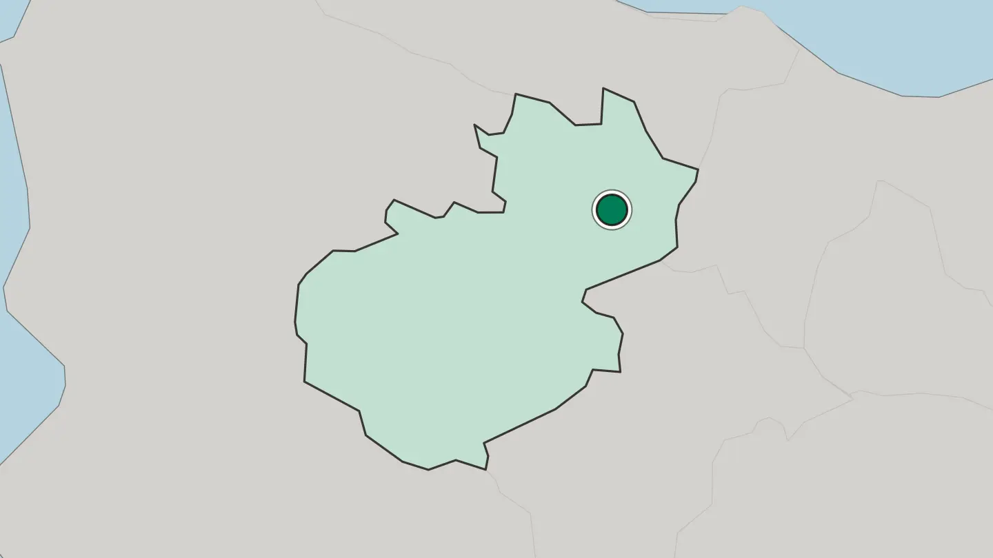 Map of Santiago de los Caballeros in Dominican Republic