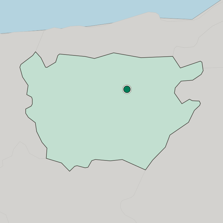 Map showing Khemis Miliana — In Wilaya de Aïn Defla
