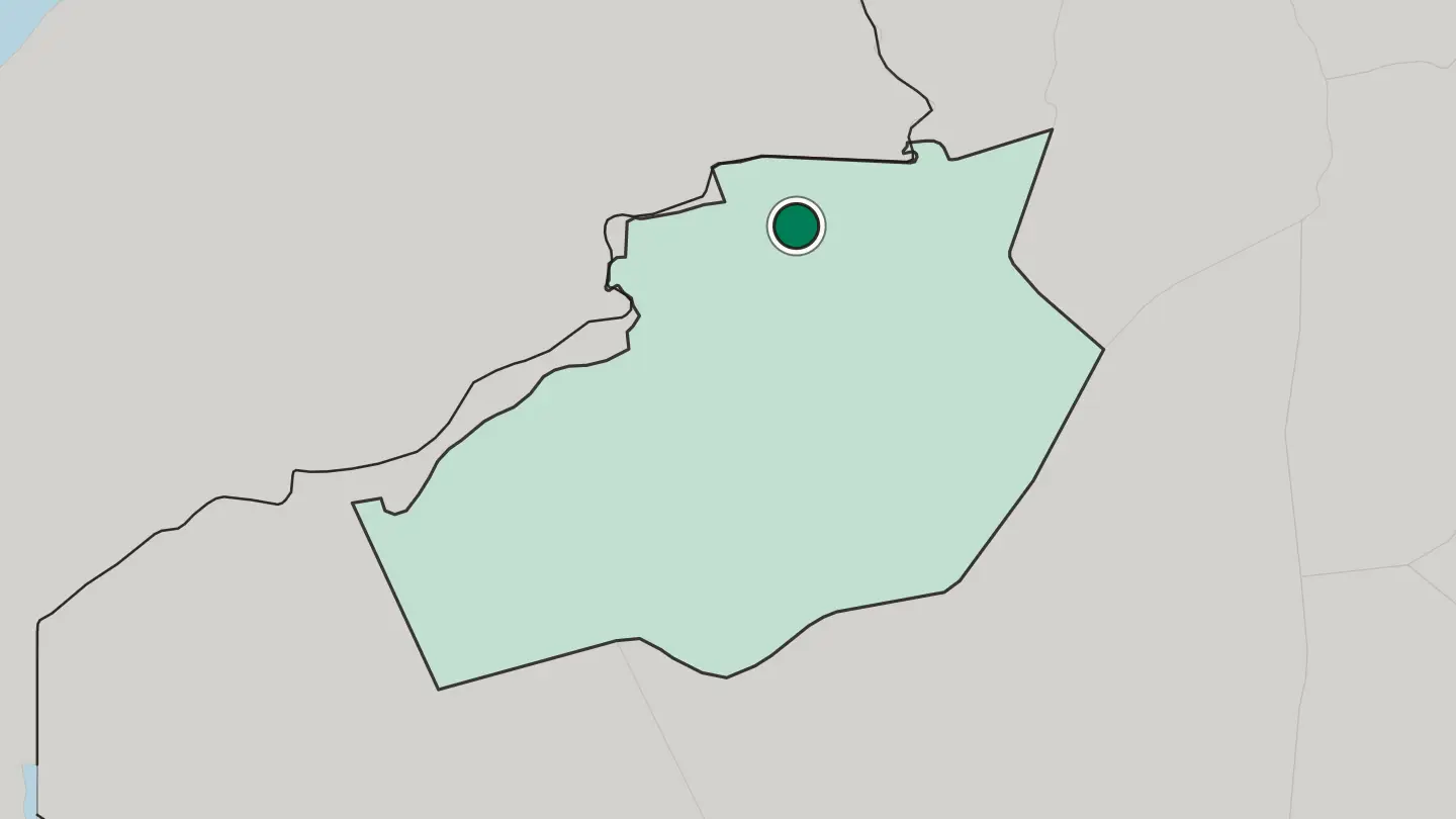 Map of Béchar in Algeria