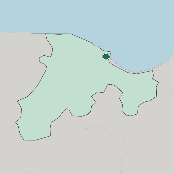 Map showing Béjaïa — In Wilaya de Bejaïa