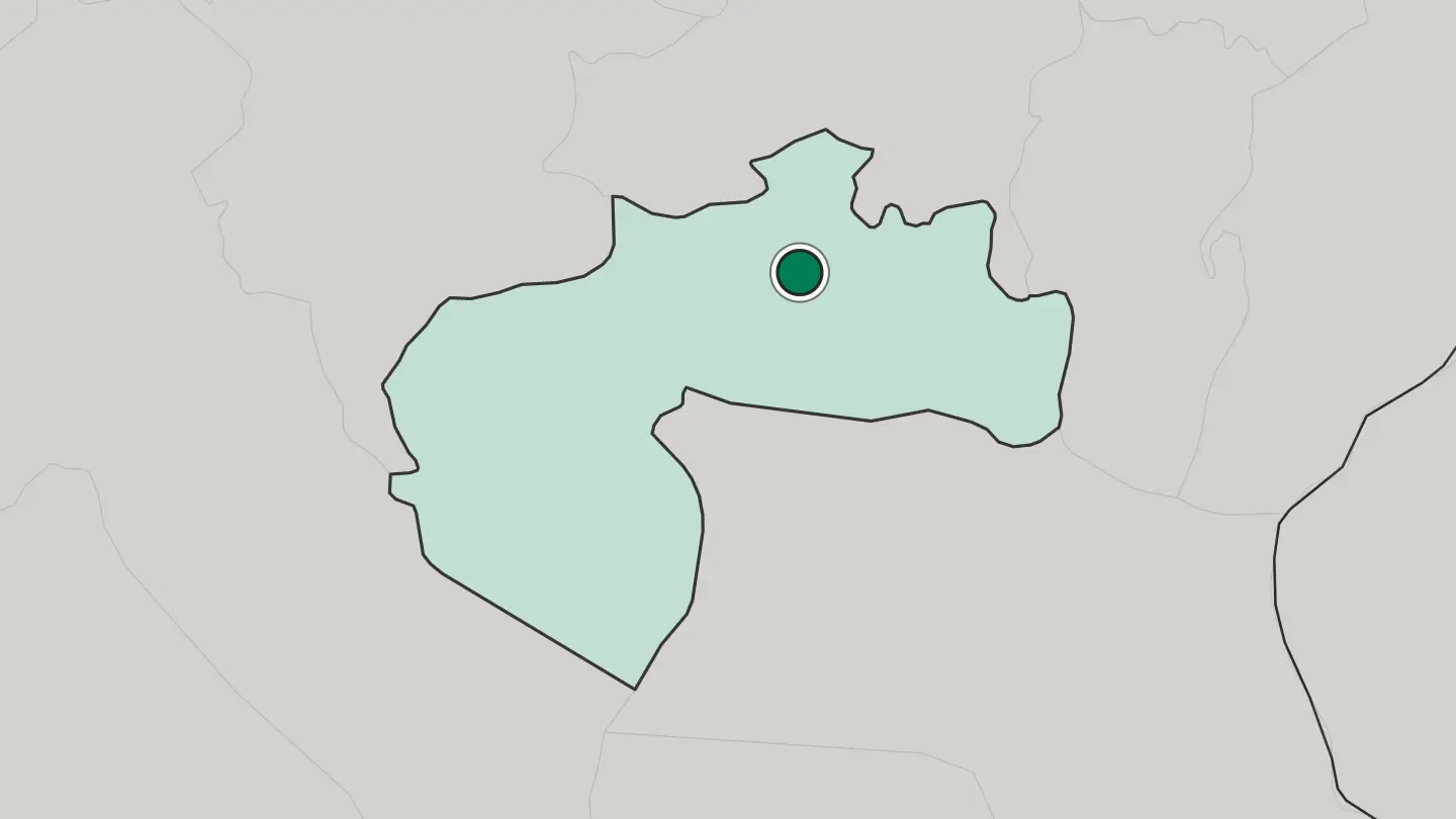 Map of Biskra in Algeria