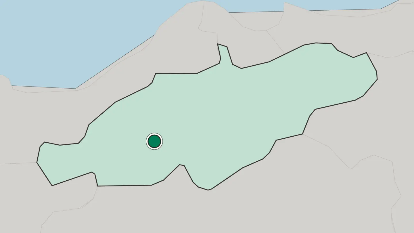 Map of Blida in Algeria