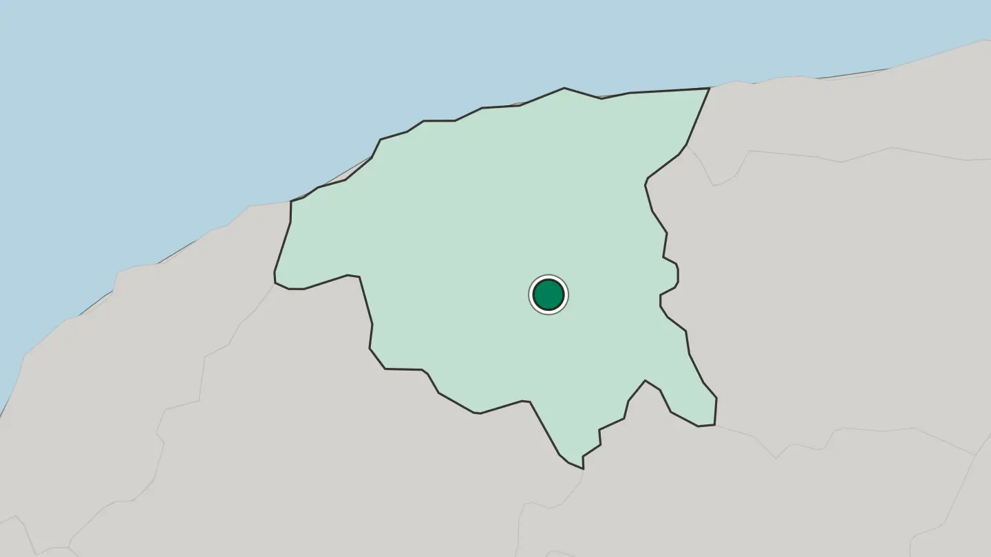 Map of Chlef in Algeria