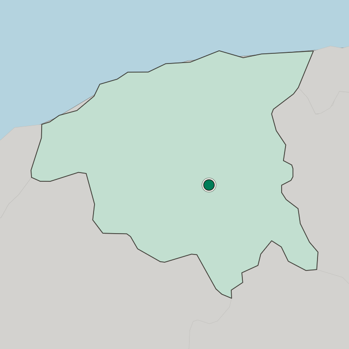 Map showing Chlef — In Wilaya de Chlef