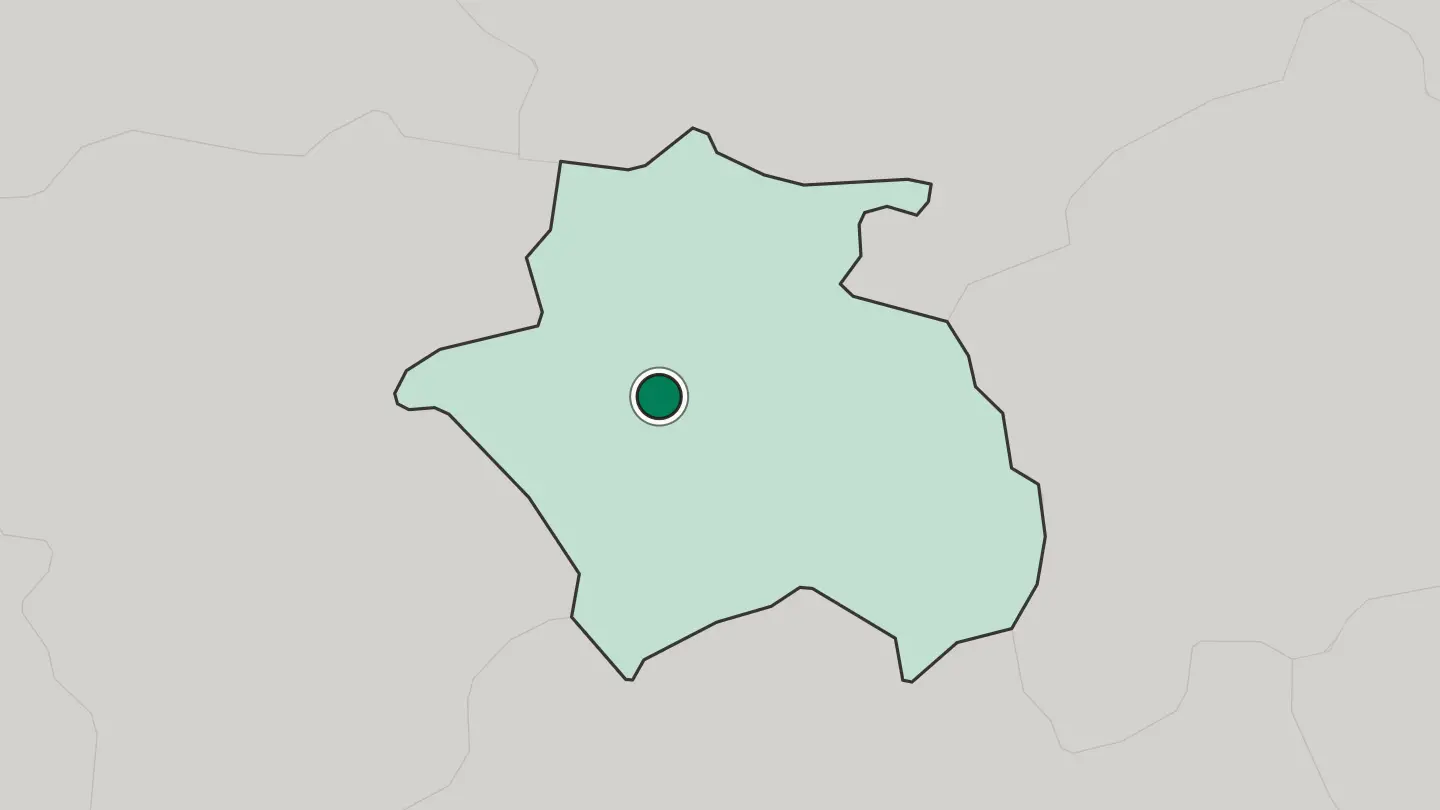 Map of Constantine in Algeria