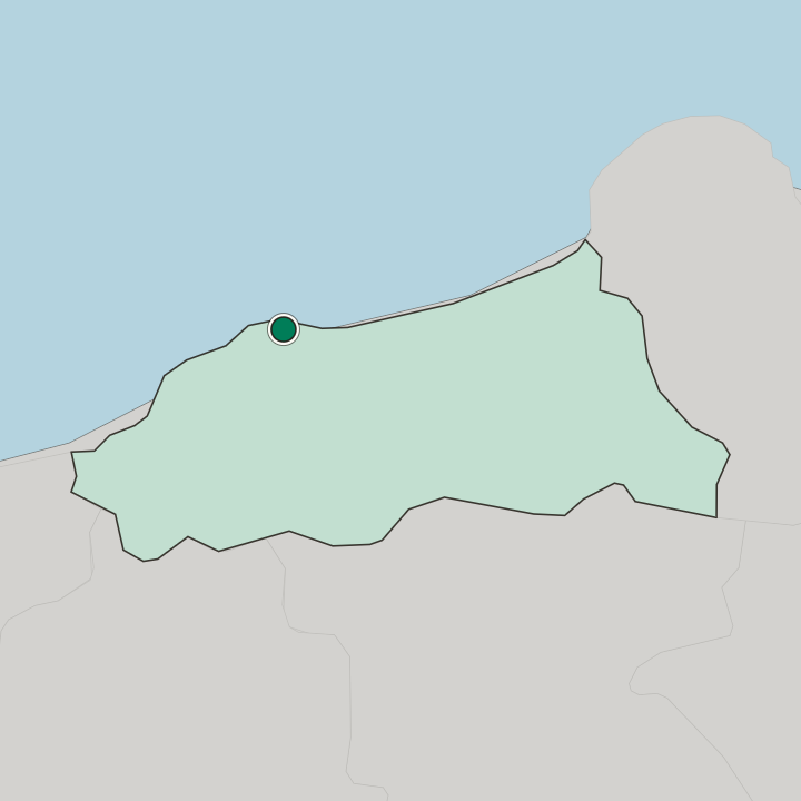 Map showing Jijel — In Wilaya de Jijel