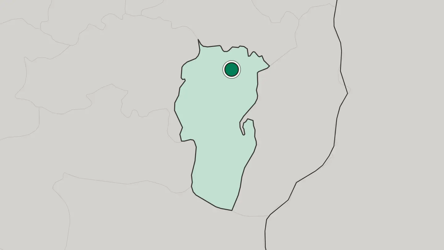 Map of Khenchela in Algeria