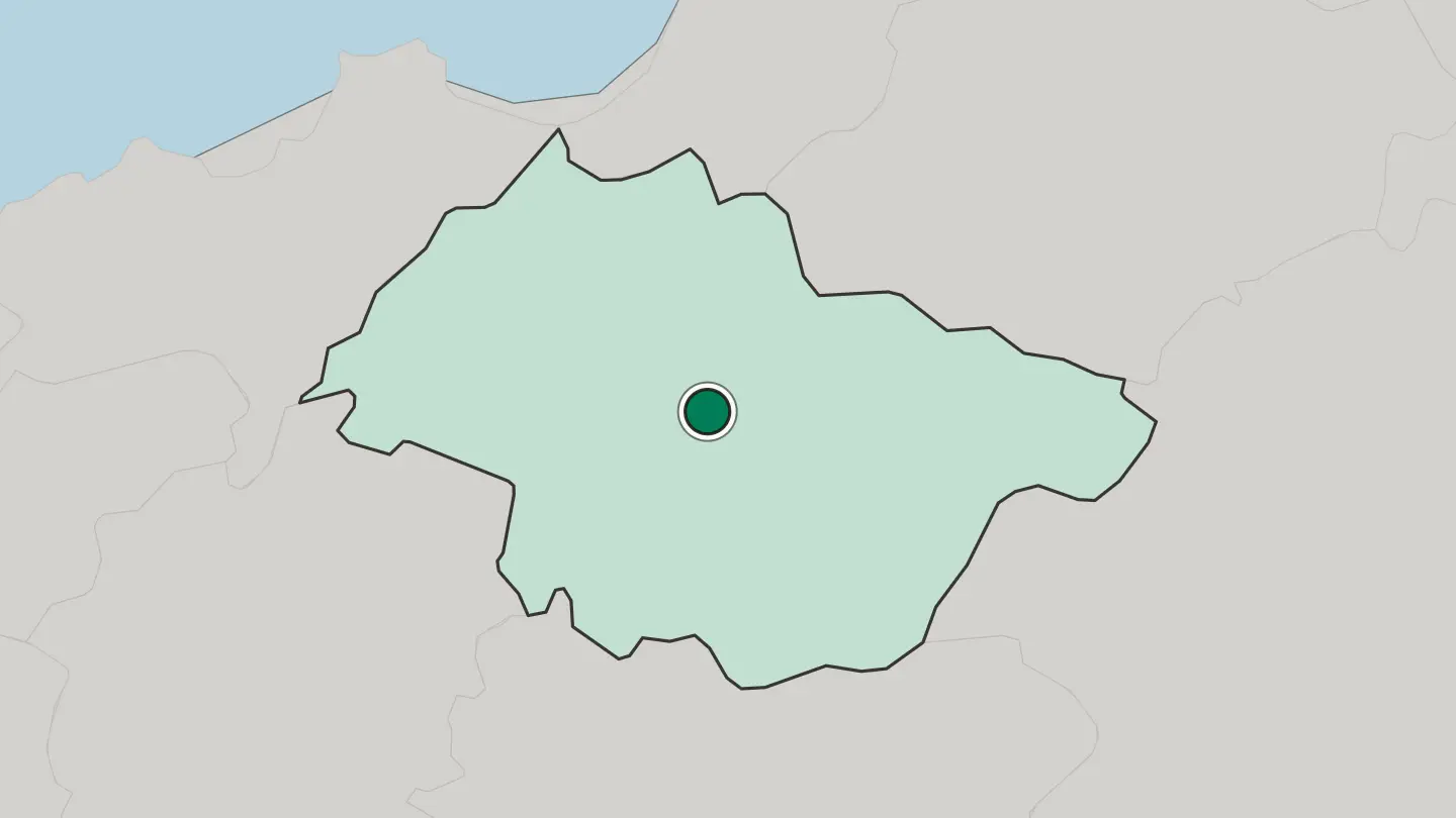 Map of Mascara in Algeria
