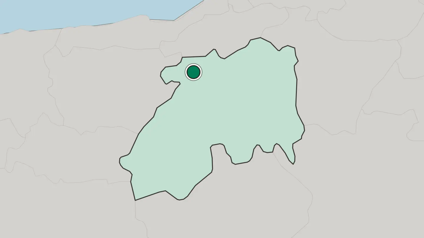 Map of Médéa in Algeria