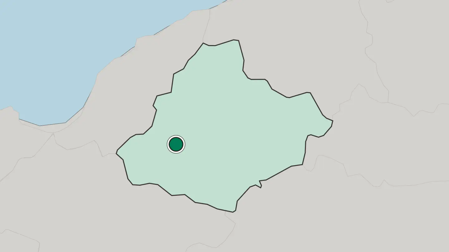 Map of Relizane in Algeria
