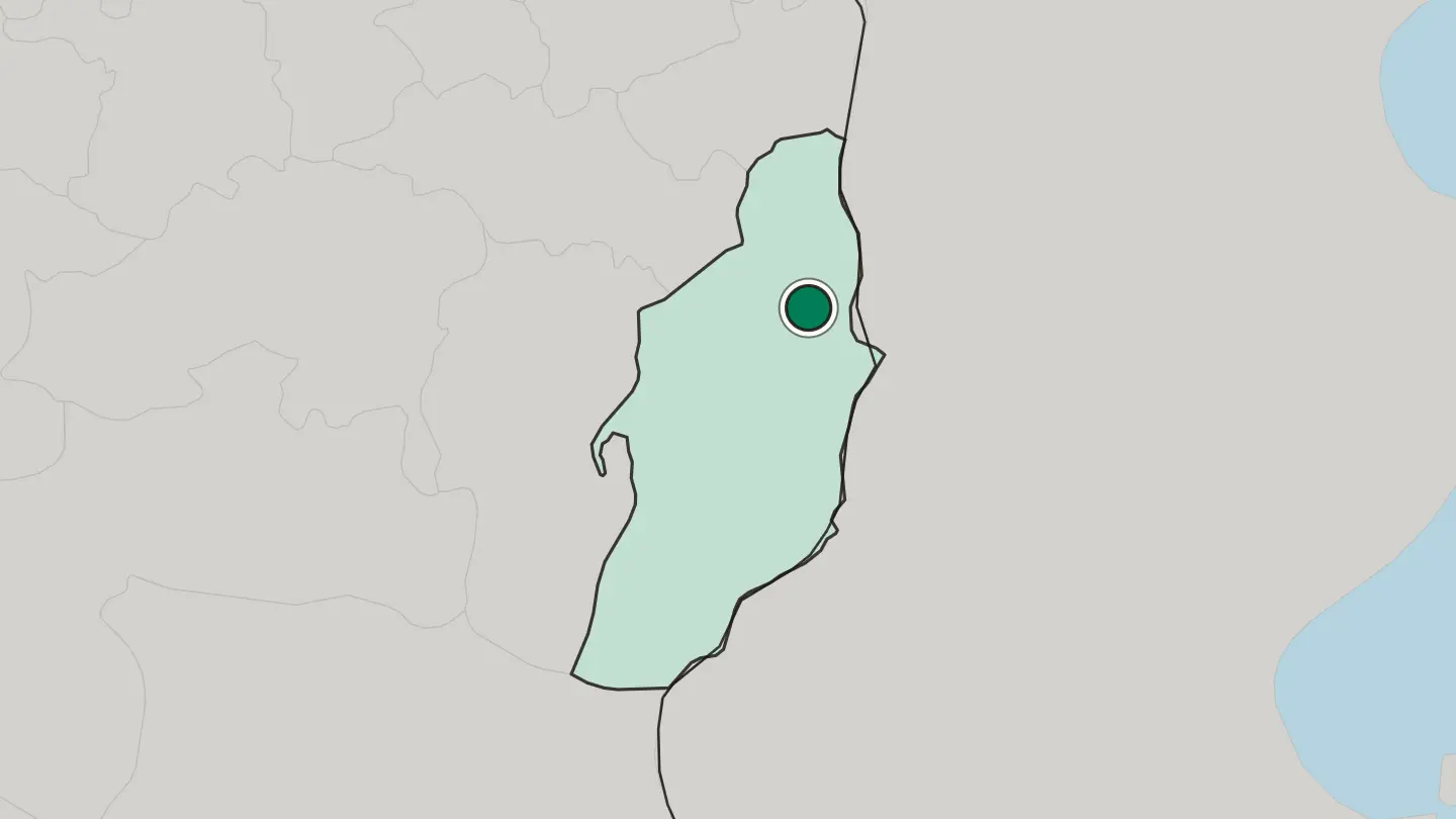 Map of Tébessa in Algeria