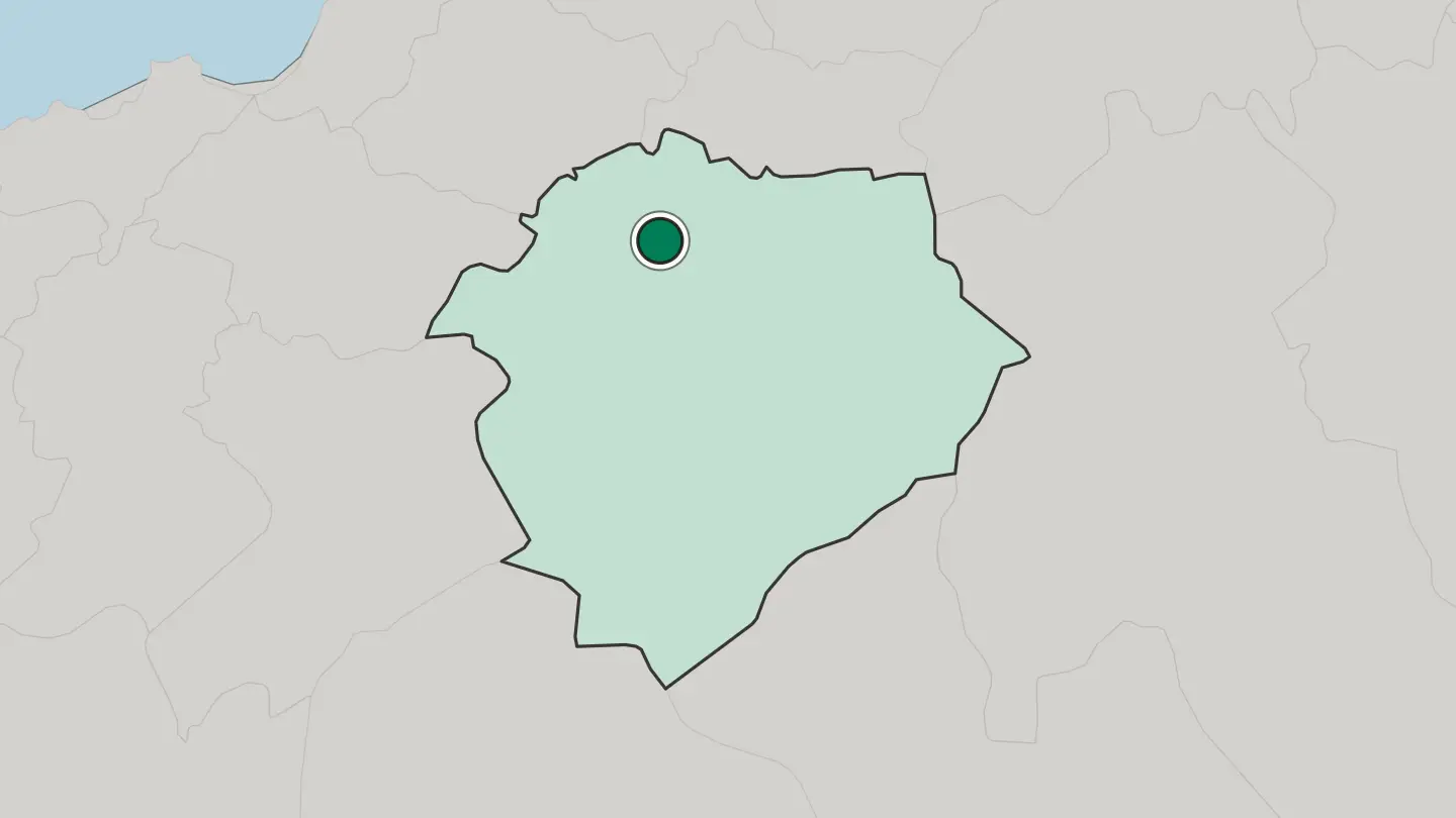Map of Tiaret in Algeria