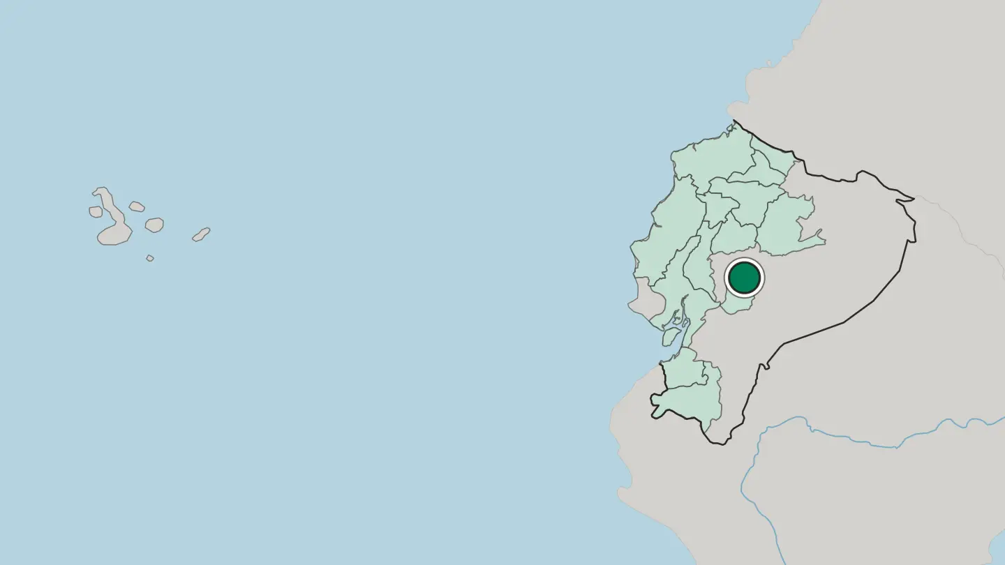 Map of Riobamba in Ecuador