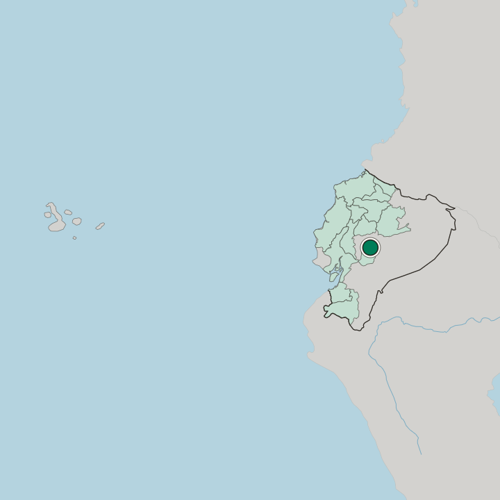 Map showing Riobamba — In Ecuador