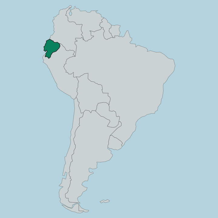 Map showing Ecuador — In South America