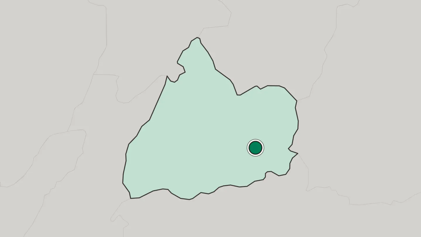Map of Latacunga in Ecuador