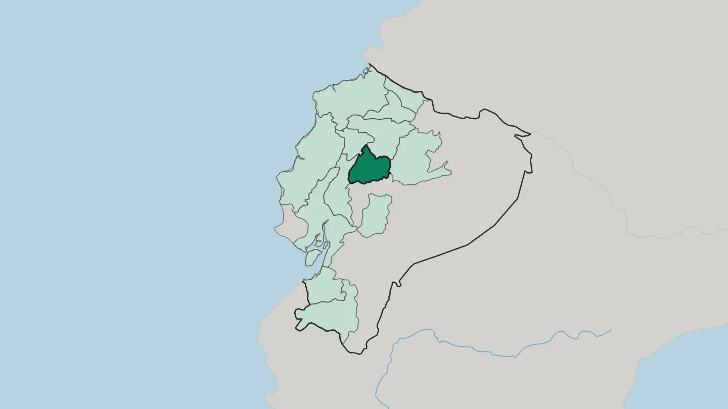 Map of Provincia de Cotopaxi in Ecuador