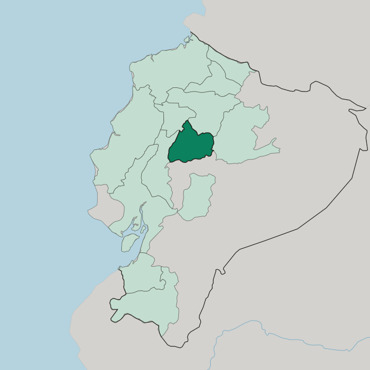 Map showing Provincia de Cotopaxi — In Ecuador
