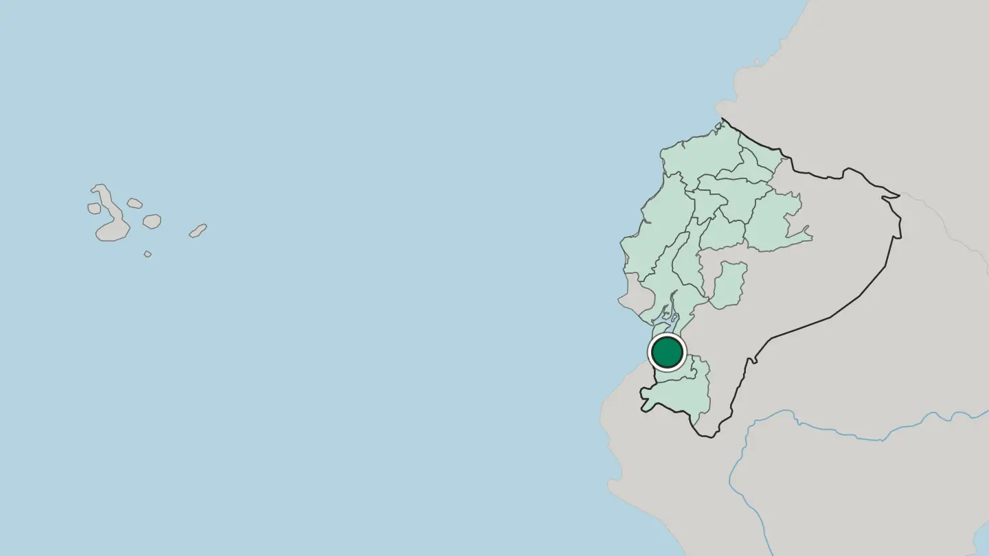 Map of Machala in Ecuador