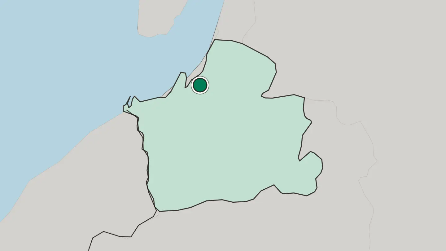Map of Machala in Ecuador