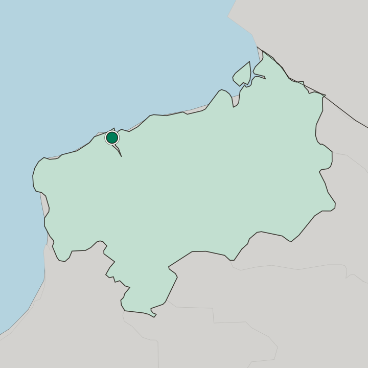 Map showing Esmeraldas — In Provincia de Esmeraldas