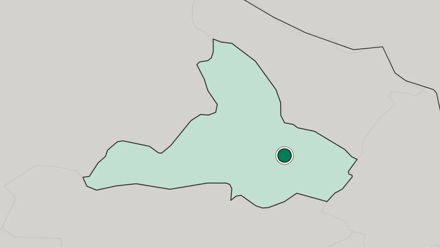 Map of Ibarra in Ecuador
