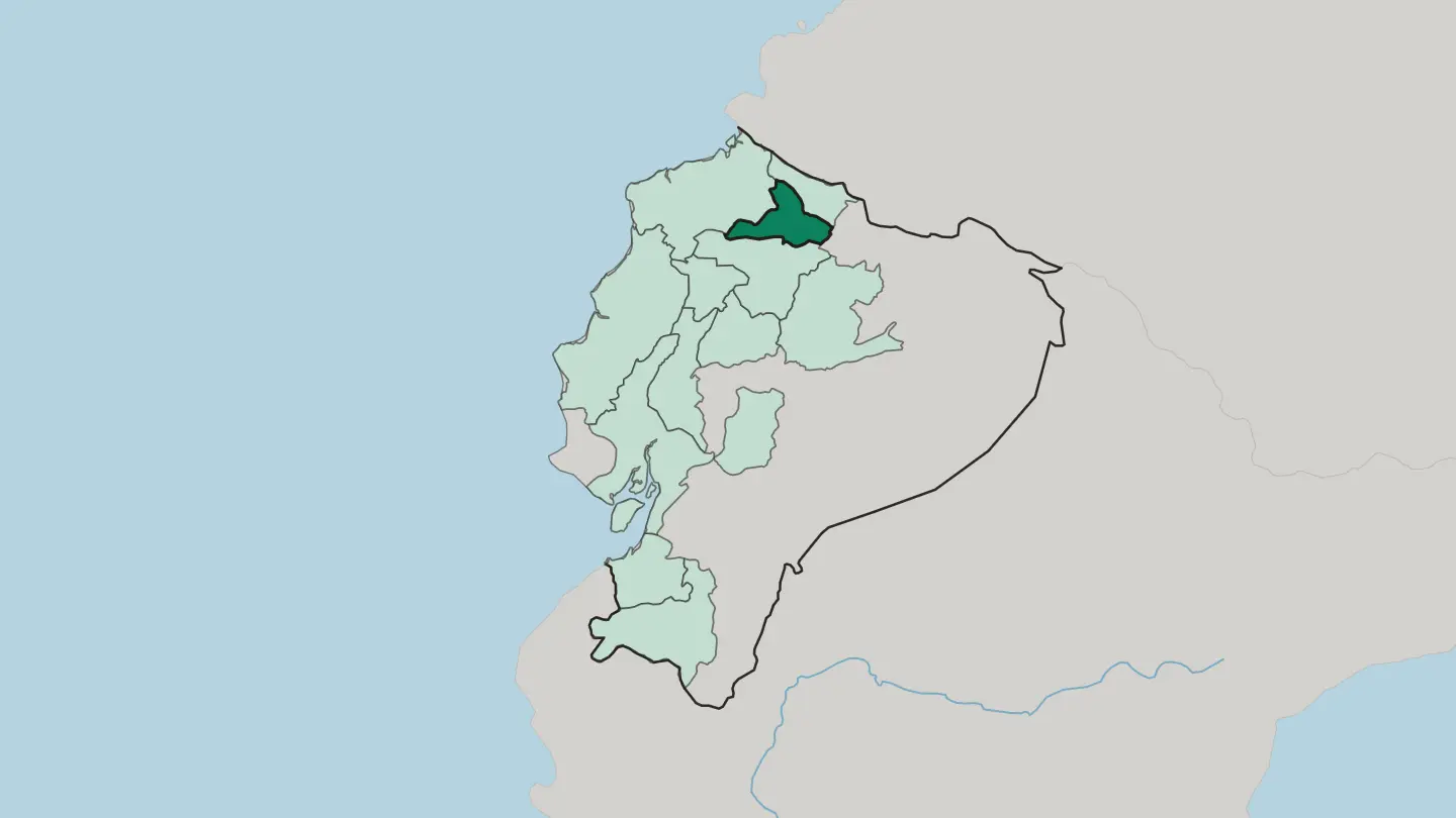 Map of Provincia de Imbabura in Ecuador
