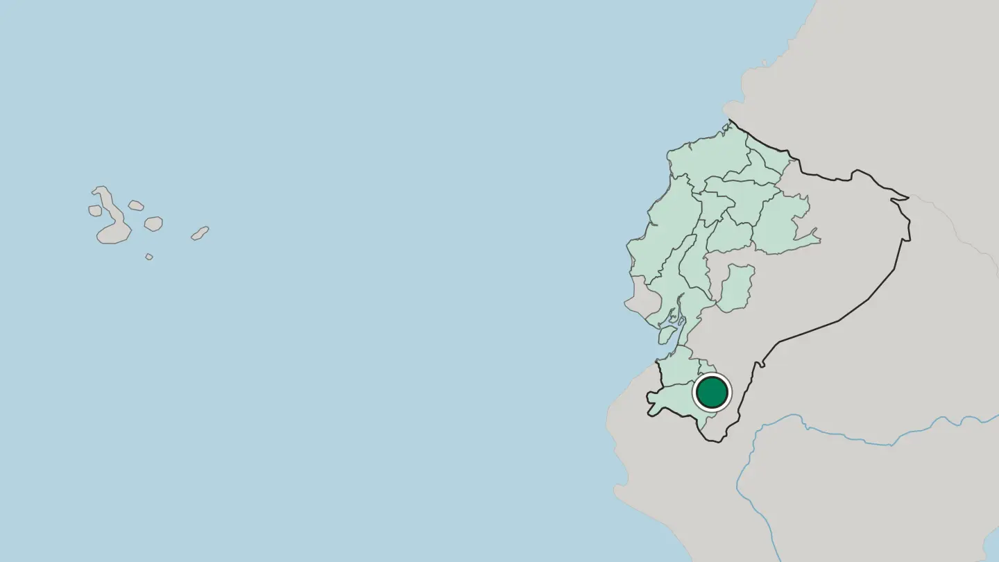 Map of Loja in Ecuador