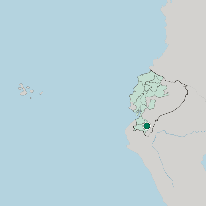 Map showing Loja — In Ecuador