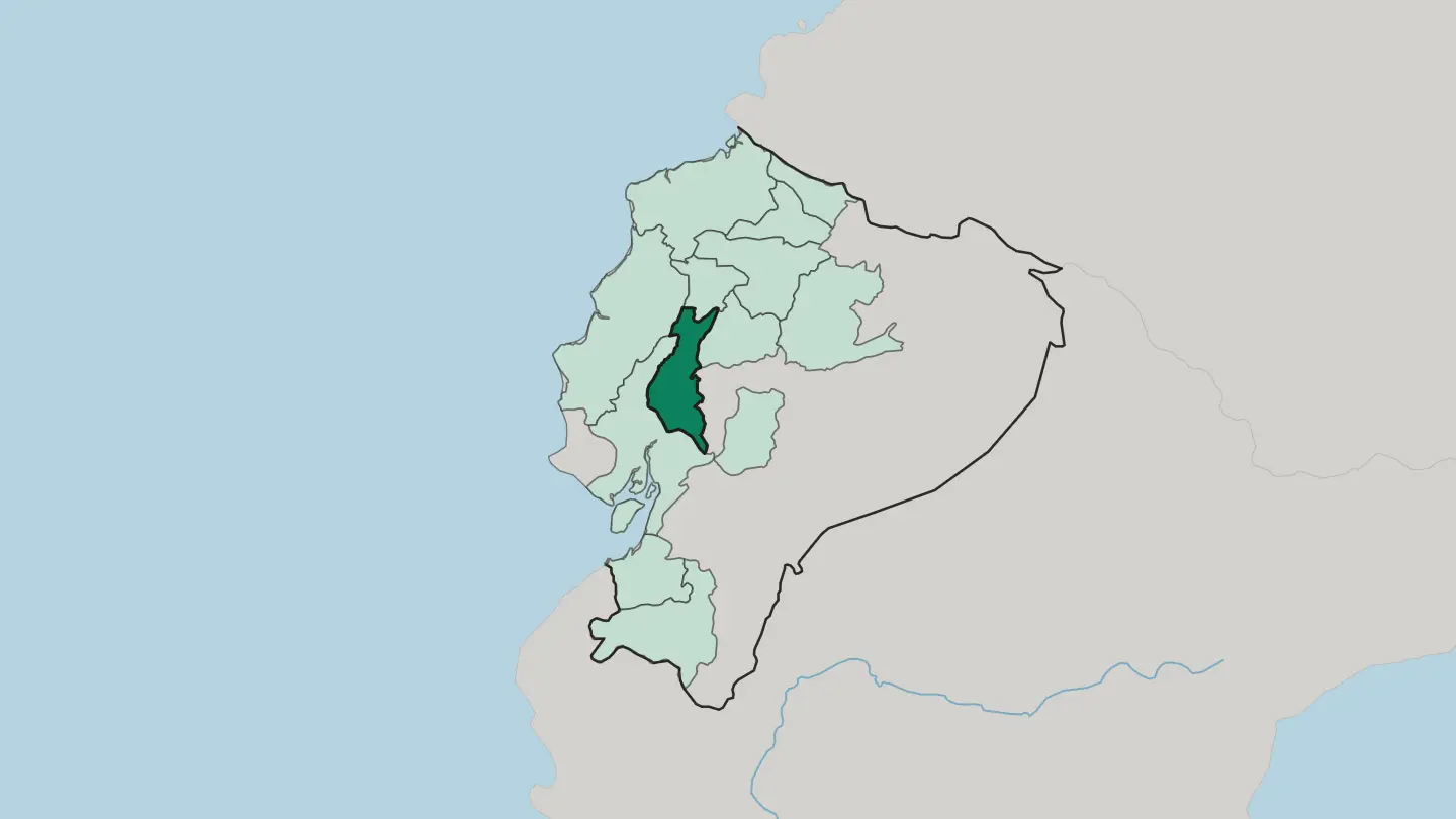 Map of Provincia de Los Ríos in Ecuador