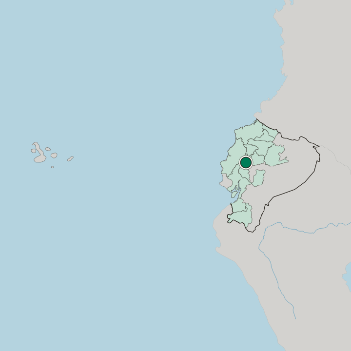 Map showing Quevedo — In Ecuador