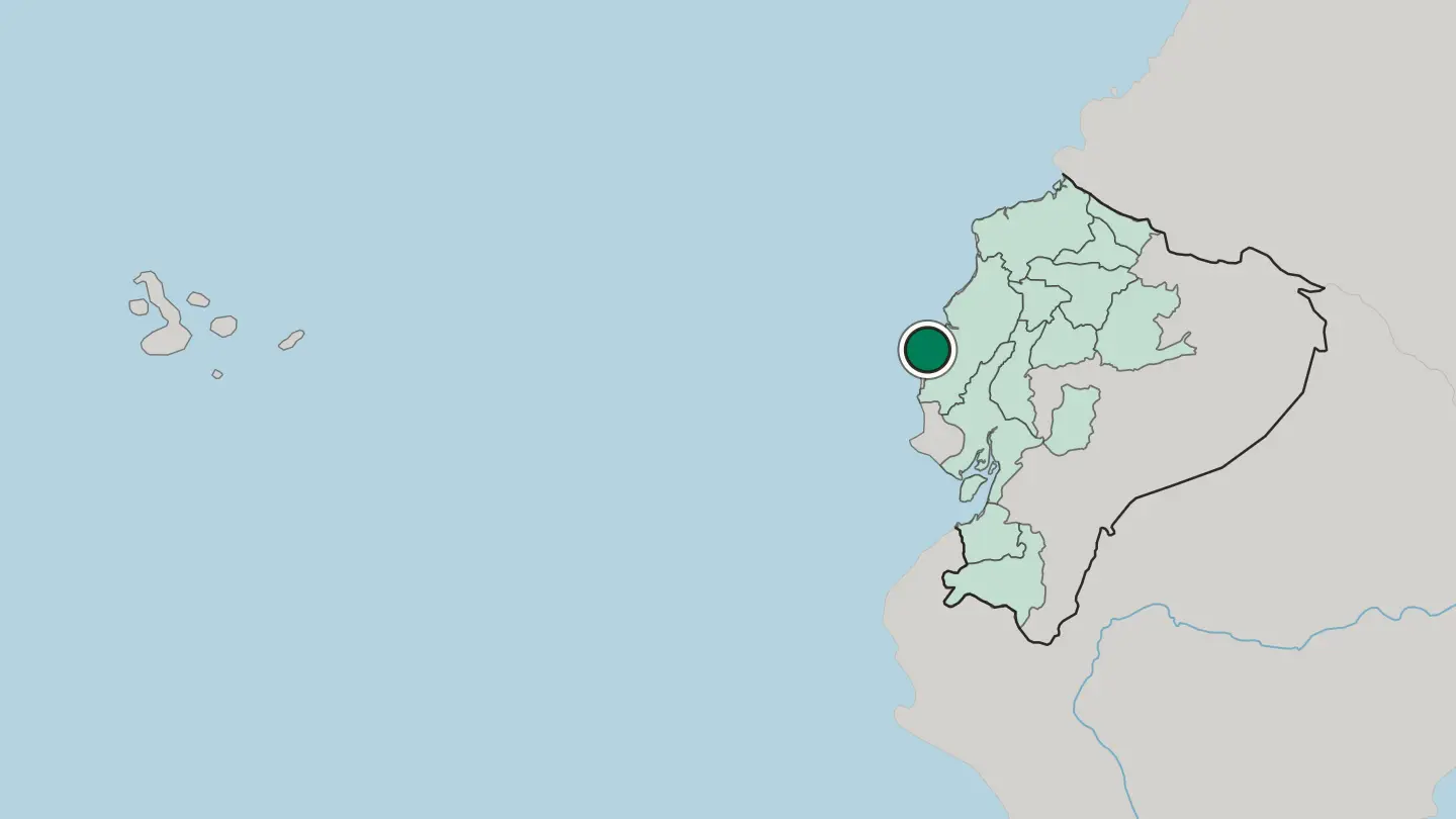 Map of Manta in Ecuador