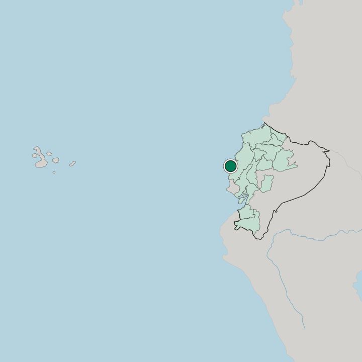 Map showing Manta — In Ecuador