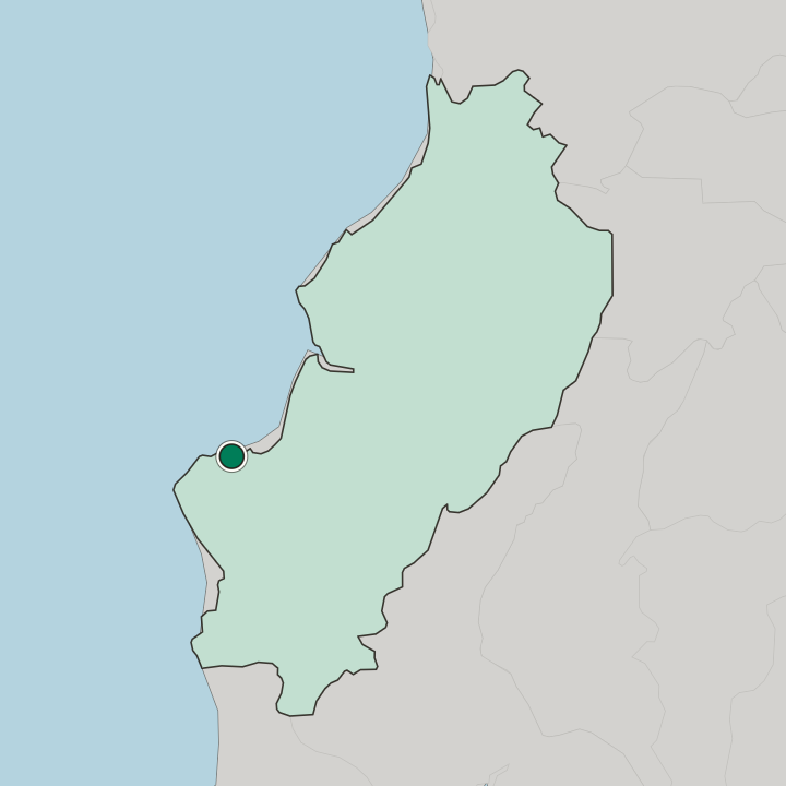Map showing Manta — In Provincia de Manabí