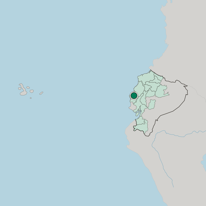 Map showing Portoviejo — In Ecuador