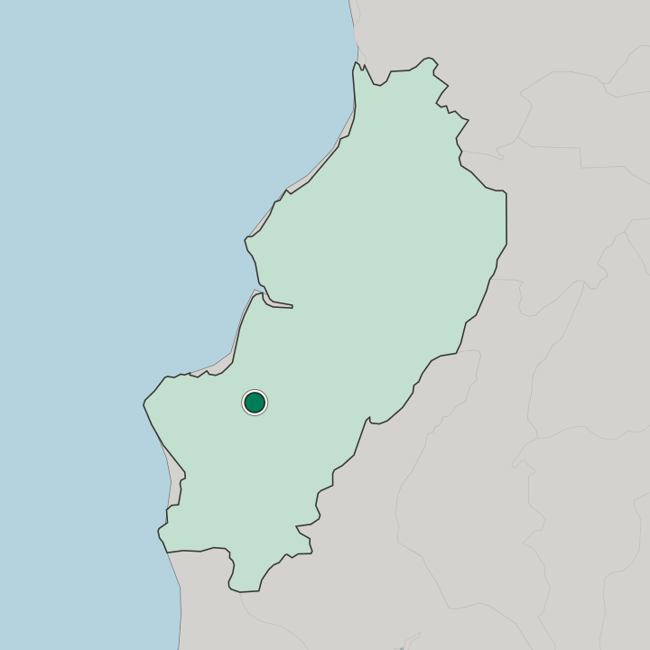 Map showing Portoviejo — In Provincia de Manabí