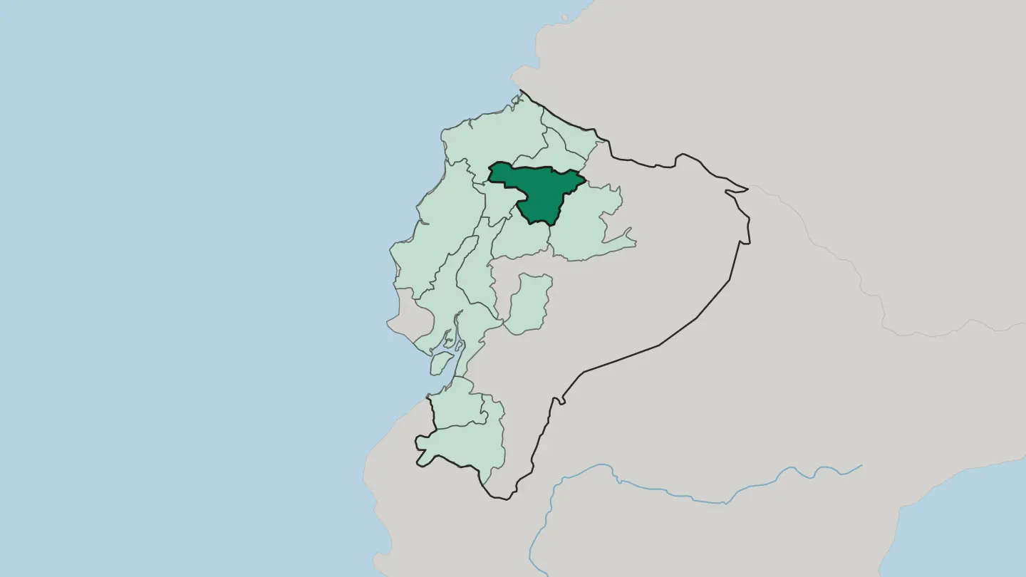 Map of Provincia de Pichincha in Ecuador