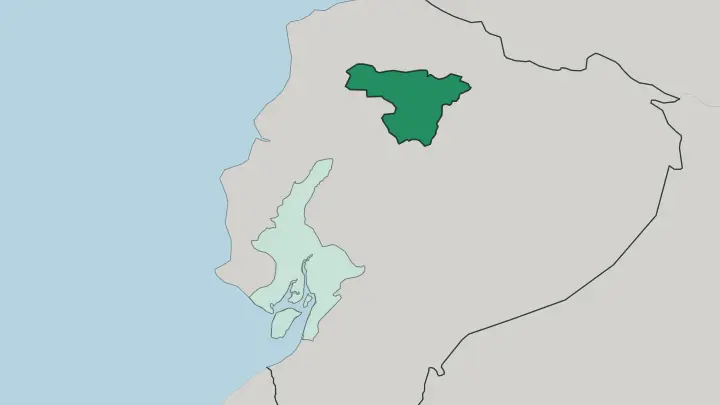 Map of Provincia de Pichincha in Ecuador