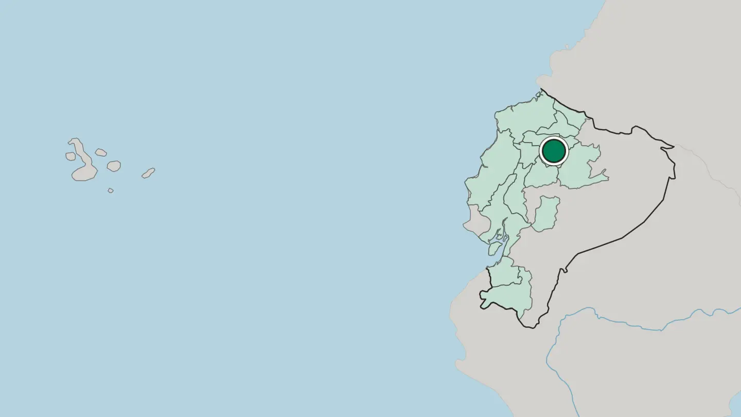 Map of Quito in Ecuador