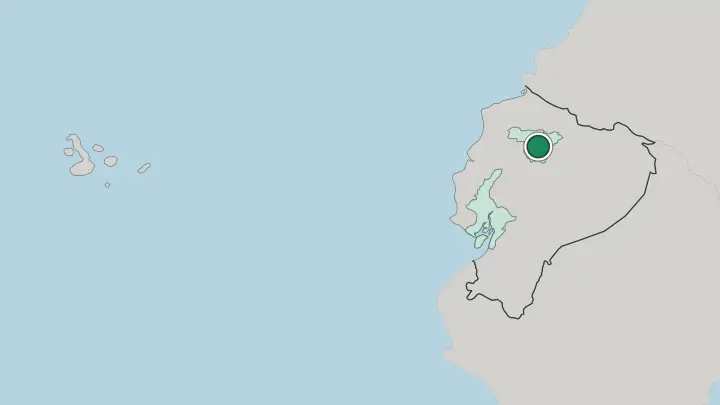 Map of Quito in Ecuador