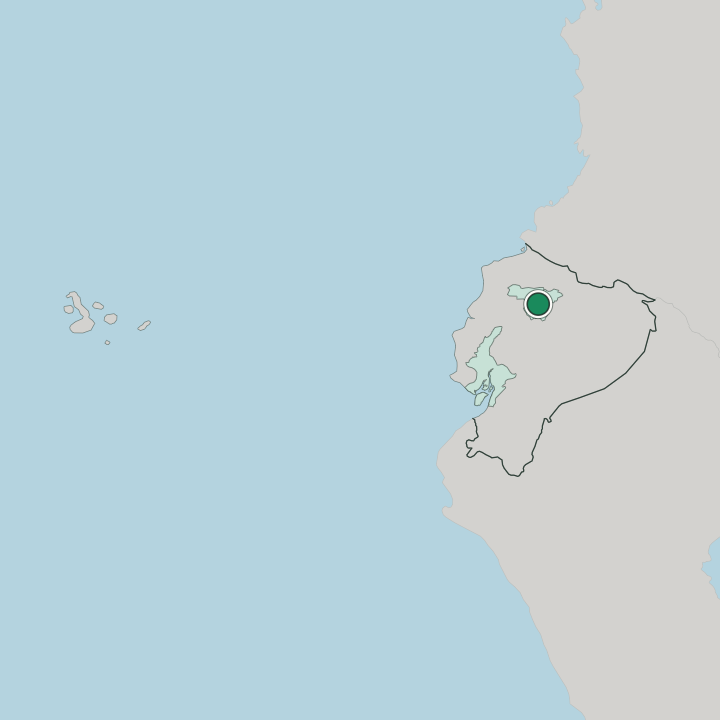 Map showing Quito — In Ecuador