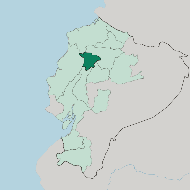 Map showing Provincia de Santo Domingo de los Tsáchilas — In Ecuador