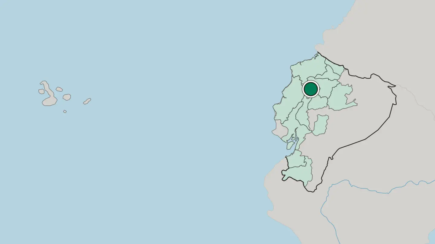 Map of Santo Domingo de los Colorados in Ecuador
