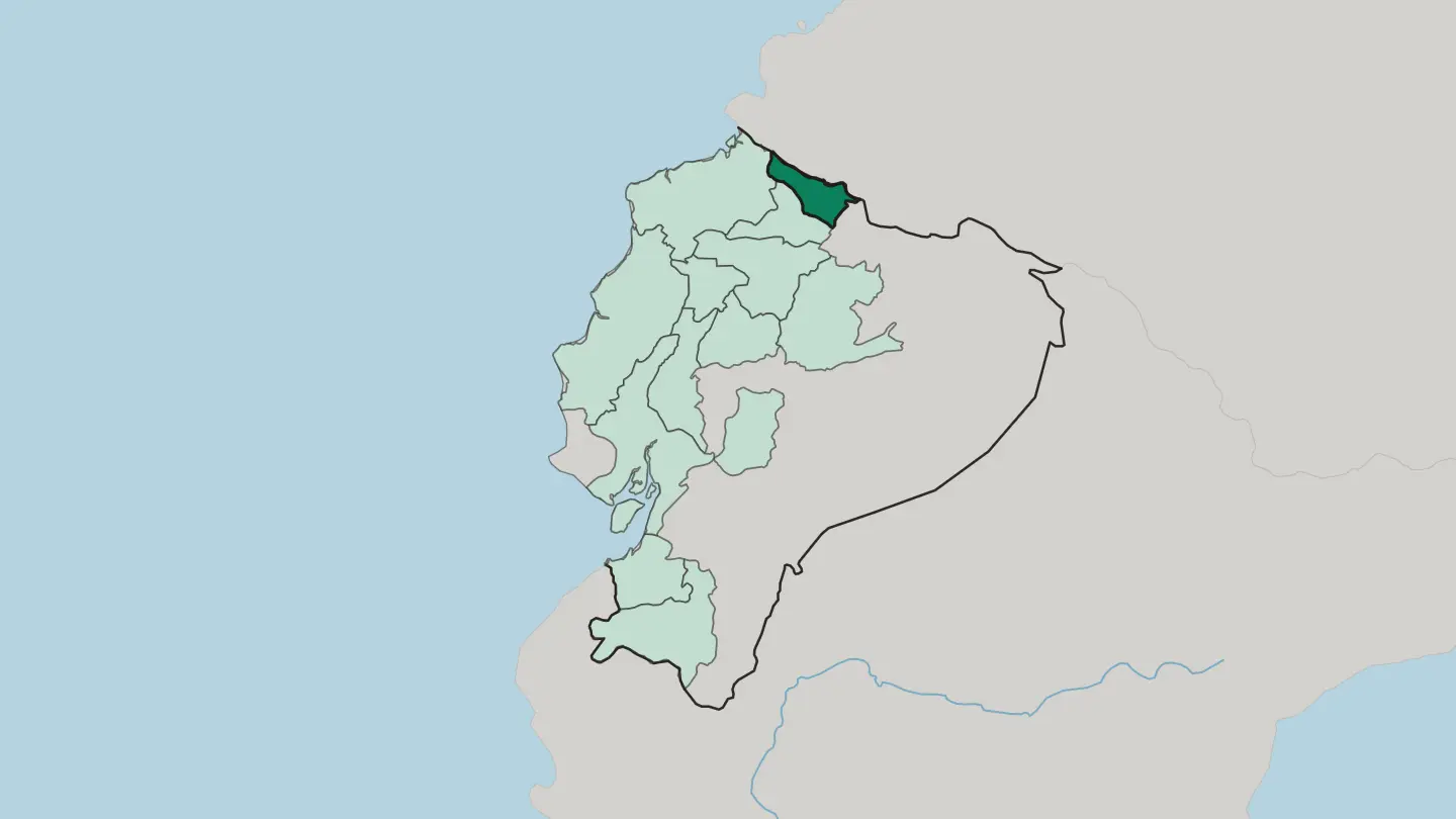 Map of Provincia del Carchi in Ecuador