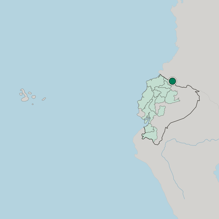 Map showing Tulcán — In Ecuador