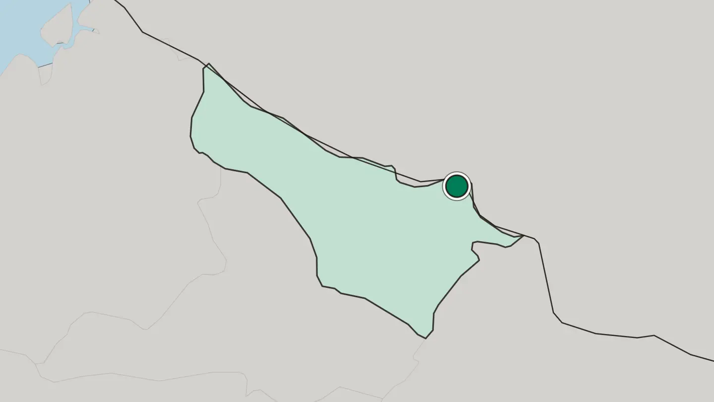 Map of Tulcán in Ecuador