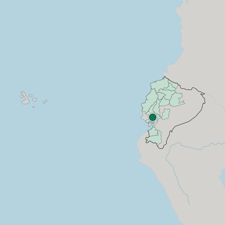 Map showing Guayaquil — In Ecuador
