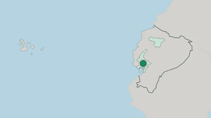 Map of Guayaquil in Ecuador