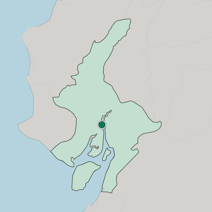 Map showing Guayaquil — In Provincia del Guayas