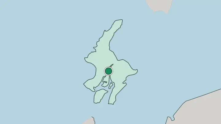 Map of Guayaquil in Ecuador